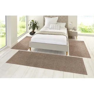 HANSE HOME Bettumrandung »Pure 100« Höhe 13 mm 3 Stk. tlg. Kurzflor, Unifarben, Teppich, Bettläufer, Teppichläufer HANSE Home B/L (Brücke): 70 cm x 140 cm (2 Stk.) B/L (Läufer): 70 cm x 240 cm (1 Stk.)