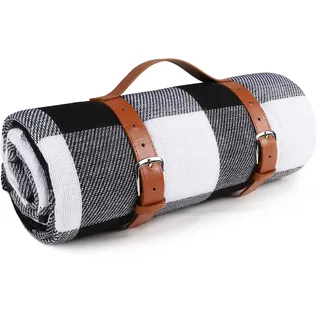 Ben & Bel - Wasserdichte und sandfeste Picknickdecke für die Familie, faltbar und tragbar, mit PU-Ledergriff für Outdoor-Reisen, Camping, Wandern, 150 x 200 cm, XL