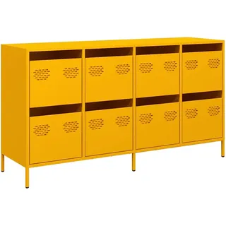 vidaXL Sideboard Senfgelb 135x39x73,5 cm Kaltgewalzter Stahl
