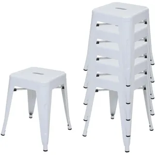 MCW Hocker Metall 39 x 46 x 39 cm Weiß