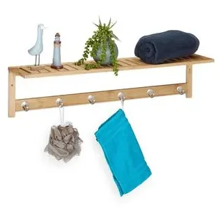 Relaxdays Wandgarderobe Relaxdays 18 x 75 x 16 cm Natur