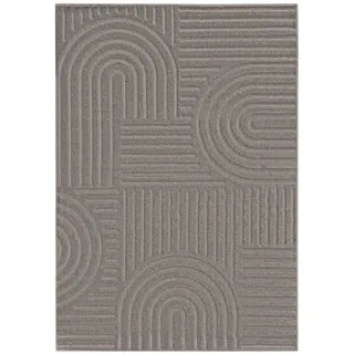 benuta Teppich Leo Hellgrau 160x230 cm , Kunststoff , Rechteckig , 160x230 cm , pflegeleicht , Teppiche und Böden, Teppiche