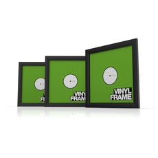 Glorious Vinyl Frame Set Black - 3x Vinyl Cover Rahmen für 12" Platten, einfaches Anbringen und Austauschen, einstellbare Halterung, schwarz, AMS-VINYL-FRAME-SET-BLK