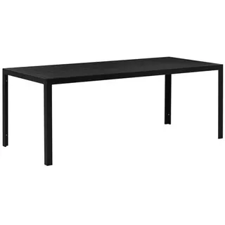 Outsunny Gartentisch 190 x 85 x 72 cm Schwarz