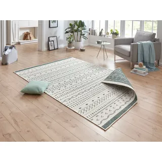 HANSE Home Teppich "Kuba Wendeteppich" rechteckig 5 mm Höhe In-& Outdoor, Wetterfest, Balkon, Läufer, Wohnzimmer, Wasserfest, grün
