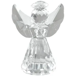 BEAMARKER Kristall Schutzengel Statue 3 Zoll Sehr Transparent Glas Engel Statue Dekoration Briefbeschwerer Dekoration Niedliche Kunst Geschenk Damen Zuhause Büro Bücherregal Schreibtisch Schlafzimmer