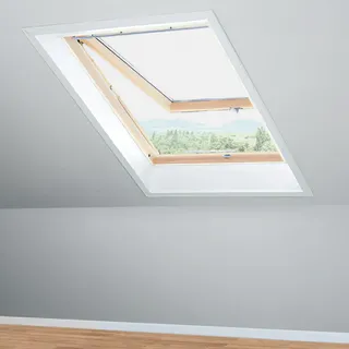 Apalus Fliegengitter für Dachfenster, Mit verbesserten Reißverschluss System, Insektenschutz zum Anbringen an Klappfenster, Zuschneidbar auf Fenstergrößen bis 130x150cm, Weiß, 4 Stück