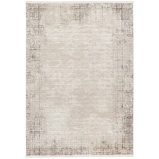 OBSESSION Teppich My Memphis grau, B:200cm H:8mm L:290cm, Polyester, Teppiche, Teppich, modernes 3D-Design, mit Bordüre und Fransen