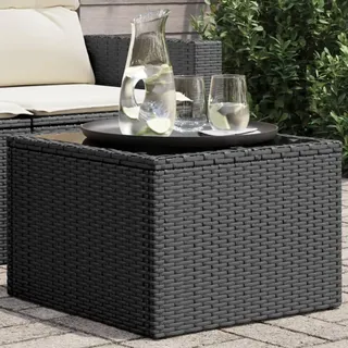 vidaXL Gartentisch 55 x 55 x 37 cm Schwarz