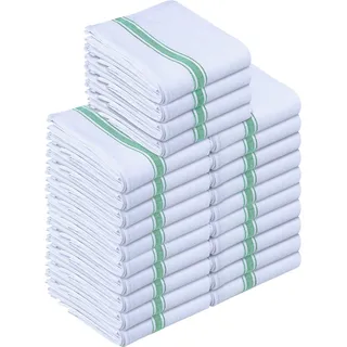 Utopia Towels 200GSM Küchentücher [24er Pack - 38 x 64 cm] Geschirrtücher aus 100% Baumwolle super saugfähig Maschinenwaschbare Geschirrhandtücher (Grün)