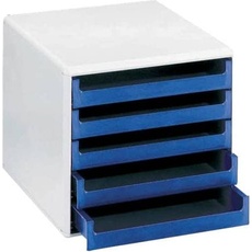 Bild Schubladenbox blau DIN A4 5 Schubladen