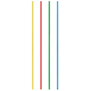 VEPATIM 50 Trinkhalme aus Papier extra lang bunt Ø8mm 80cm
