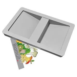 Hailo Deckel 1068589 mit Aufkleber Biomüll für Inneneimer hellgrau - Bunt