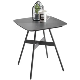 Venjakob Couchtisch , Anthrazit, Dunkelgrau , Metall, Keramik , quadratisch , rund , 43x49x43 cm , Made in Germany, Dgm, Goldenes M , Wohnzimmer, Wohnzimmertische, Couchtische, Couchtische Keramik