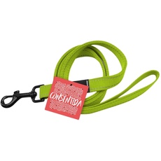 Consentida Große Hundeleine T3 - Größe L 100 x 2 cm - Neongrün - Einfarbig bedruckt - strapazierfähiges Gewebe aus Nylon - Leicht zu befestigen - Hundezubehör