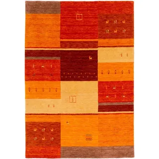Pergamon Natur Wolle Teppich Gabbeh Esta , Orange , Textil , Rechteckig , 140x200 cm , Teppiche und Böden, Teppiche, Schafwollteppiche