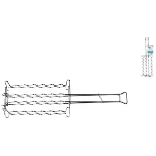 Filtex Grillschale aus Filocromato für 6 Würste, 6 Plätze, Grau