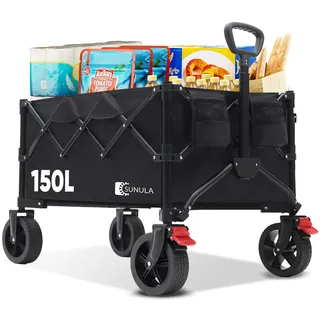 sunula Bollerwagen faltbar schwarz