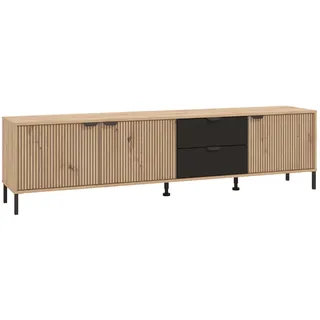 Home Affaire Mayenne TV-Lowbord 208 cm Braun/Eiche MDF/Spanplatte