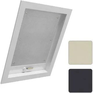 Woltu Thermo Dachfenster Rollo ohne Bohren Sonnenschutz Verdunkelungsrollo mit Saugnäpfen, Thermorollo Hitzeschutz für Velux- und Roto-Fenster M04 / 304, Dunkelgrau 60x73 cm