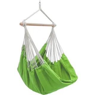 Amanka Xxl Hängesessel 185/130 cm Belastbar bis 150 kg Limette , Grün , Textil , Rechteckig , 130x155x185 cm , Gartenmöbel, Gartenschaukeln, Hängesessel