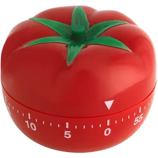 TFA Dostmann Pomodoro Tomaten Timer, 38.1005, Eieruhr, Kurzzeitwecker, zum Lernen/Spielen/Kochen/Hausaufgaben, rot