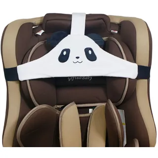 MINGZE Baby Autositz Kopfunterstützung, Auto Sicherer und gemütlicher Schlafpositionierer, Einstellbar Sicherheitssitz Befestigungsgurt, Protektor Kopfstütze Nackenstütze für Kinder Baby(Weiß)