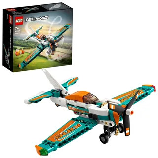 LEGO 42117 Technic Rennflugzeug & Jet-Flugzeug, 2-in-1 Spielzeug für Kinder ab 7, Geschenke zum Geburtstag oder zu Weihnachten für Jungen und Mädchen - Bunt