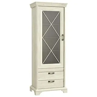 Forte Vitrine Kashmir 78 x 48,2 x 210,3 cm Weiß