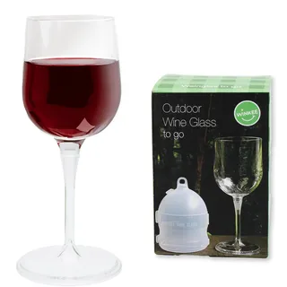 Winkee - Weinglas To Go I 1x Camping Geschirr ca. 320 ml I Plastik Weingläser - BPA-frei I Camping-Zubehör