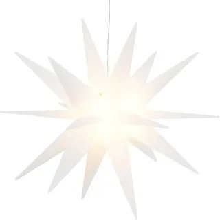 vidaXL LED-Weihnachtsstern Faltbar Weiß 57 cm - Weiß