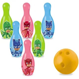 Mondo Toys – PJ Masks-Bowling-Set für Kinder – INKLUSIVE 1 Ball und 6 PJ Masks-Themenkegel – Sportspielzeug – Spiel für Kinder 2 3 4 Jahre – 28430