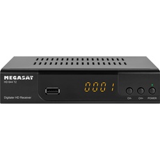Megasat HD644T2 HD 620 T2 DVB-T2 SCART HDMI (0.51 GB, DVB-T2), TV Receiver, Schwarz