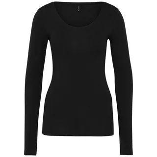 Only ONLLIVE LOVE LIFE L/S ONECK TOP Schwarz S