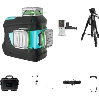 Laser-Niveau, 3D-Projektion, Fernbedienung enthalten, grün