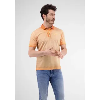 Poloshirt LERROS "Poloshirt, gestreift in Strukturqualität", Herren, Gr. M, rosa (gentle peach), 100% Baumwolle, Shirts Poloshirt