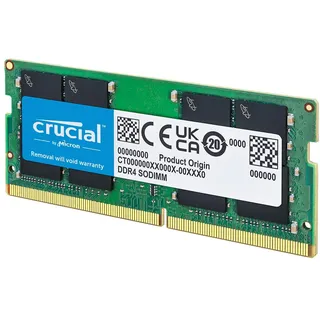 Crucial DDR4 RAM 32GB 3200MHz SODIMM CL22, Arbeitsspeicher für Laptop/Notebook, Mini PC (auch 2933MHz / 2666MHz) - CT32G4SFD832A