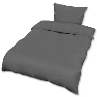 Beautissu Julie Renforcé Anthrazit 155 x 220 cm + 80 x 80 cm