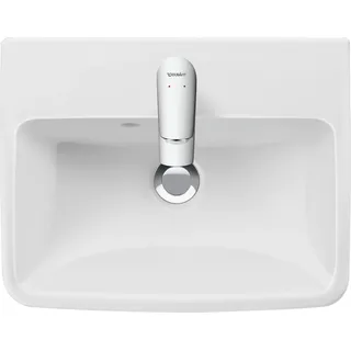 Duravit No.1 Handwaschbecken, mit Hahnloch und Überlauf, 450x350mm, glasiert, weiß, 0743450000 - Weiß