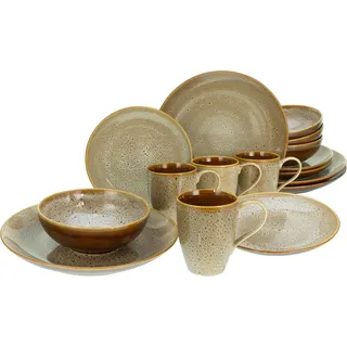 CreaTable Reactive Nostalgic Kombiservice 16-tlg. braun