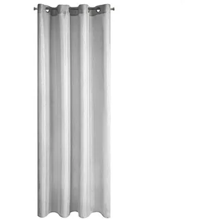 Eurofirany Elicia Vorhang - 1 STK. Glatt Glitzer, Schimmernd Glitter, Transparent, 8 Ösen, Gardinen, Durchsichtig, Edel Elegant Hochwertig, Schlafzimmer, Wohnzimmer, Lounge, 140x250 cm, Silber