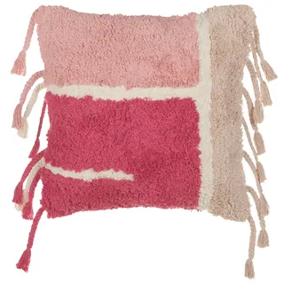 Beliani Bistorta Dekokissen 45 x 45 cm Rosa