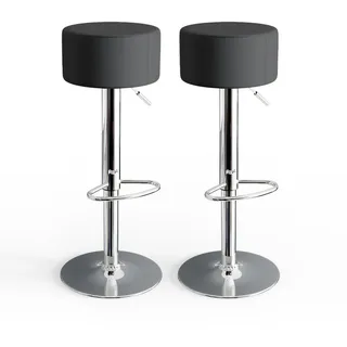 Vicco Barhocker 2er Set Schwarz 33 x 92 cm 2 Teilig, - Schwarz