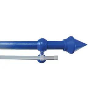 GARESA Vorhangstange 2-läufig Ø 28 mm 140 cm Blau