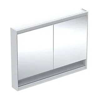 Geberit ONE Spiegelschrank ComfortLight, 2 Türen, AP-Montage, 120cm, weiß/Aluminium pulverbeschichtet