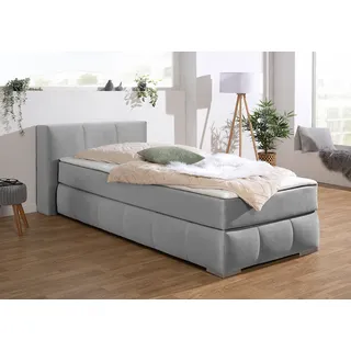Home Affaire Boxspringbett »Chelles« inkl. Kaltschaumtopper, in 5 Breiten und 3 Matratzenarten, silberfarben
