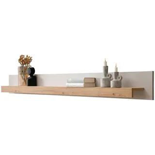 Furn.Design Wandboard Kaschmir, Artian Eiche, Wandregal 189 cm , Kaschmir, Eiche Artisan , Holzwerkstoff , Nachbildung,Eiche , Holz Optik , 189x20x18 cm , FSC Mix , Wohnzimmer, Regale, Wandboards