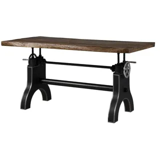 MASSIVMOEBEL24.DE Esstisch Mango 160x90x80-101 höhenverstellbar natur geölt Manchester #101