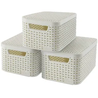 Curver Aufbewahrungsbox Curver Style 29,1 x 19,8 x 14,2 cm 3-tlg. creme