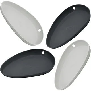 Lurch 570268 Kochlöffelablage 4er Set aus 100% BPA-freiem Premium-Platin-Silikon flint/-iron grey